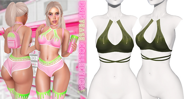 Spoiled - Drip Top Army Green