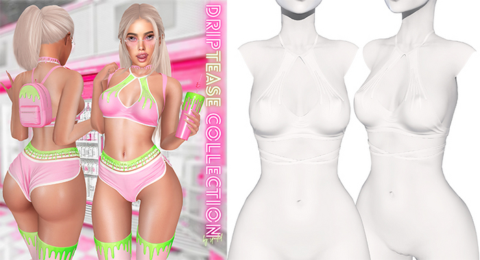 Spoiled - Drip Top White *Updated* for LaraX,Waifus,Mounds,Teacups & More
