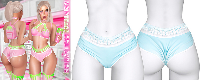 Spoiled - Drip Shorts Light Mint *Updated* for LaraX,Juicy Rolls,Phatpussy & More