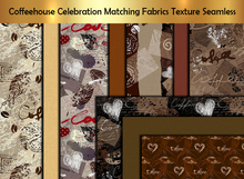 Coffeehouse Celebration Matching Fabrics Texture Seamless