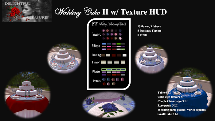 [SYY] Wedding /Ceremony Cake II  with HUD & table SET PACKAGE