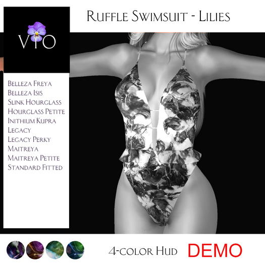 ViO DEMO Lilies Ruffle Swimsuit