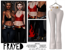 Frayed - Jesse Pants - White