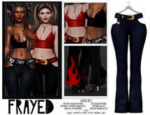 Frayed - Jesse Pants - Navy