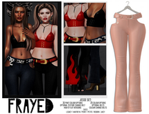 Frayed - Jesse Pants - Nude
