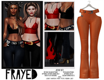 Frayed - Jesse Pants - Orange