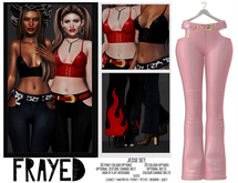 Frayed - Jesse Pants - Pink