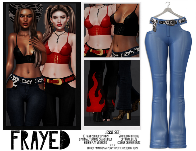 Frayed - Jesse Pants - Blue