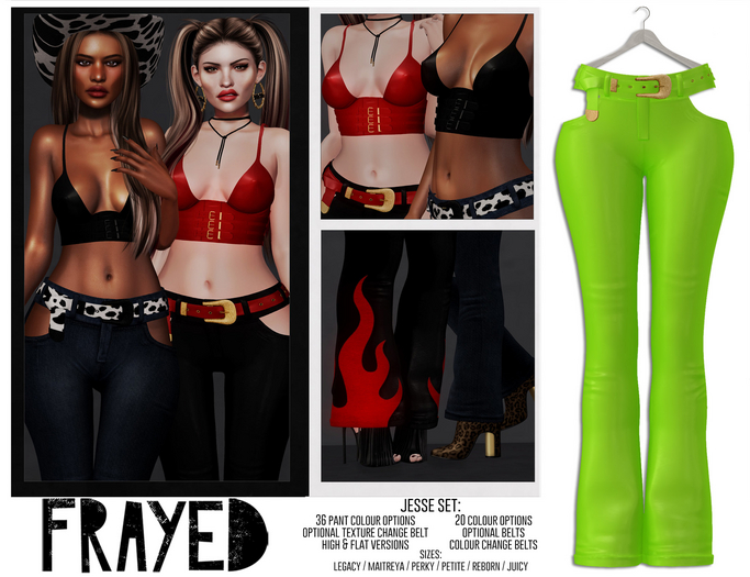 Frayed - Jesse Pants - Lime