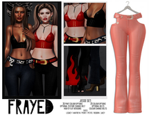 Frayed - Jesse Pants - Coral