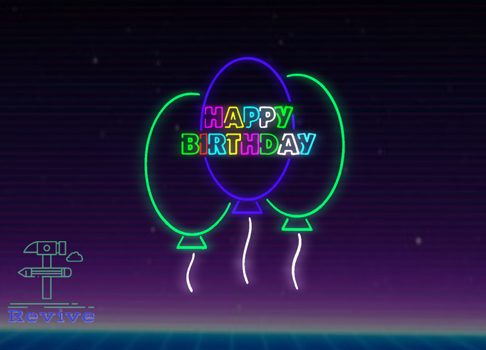 Revive - Happy birthday - Neon Sign 2022-5