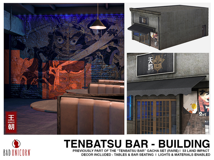 DYNASTY x Bad Unicorn: Tenbatsu Bar: Building RARE