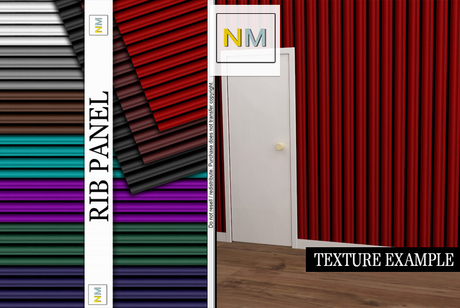 Second Life Marketplace - Rib Panel 10 Seamless Builders Textures NM
