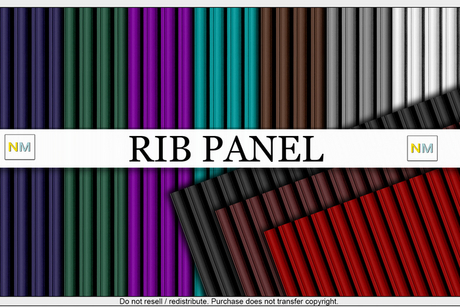 Second Life Marketplace - Rib Panel 10 Seamless Builders Textures NM
