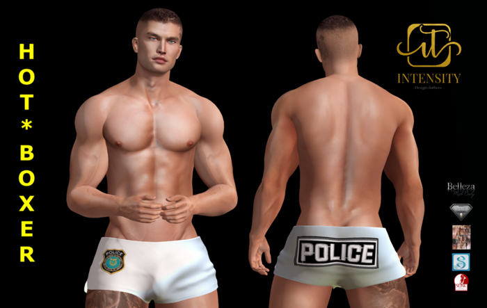 *INT*Hot Boxer Lee WHITE POLICE
