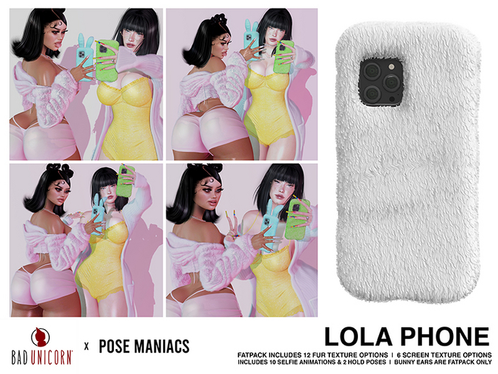 Bad Unicorn x Pose Maniacs - Lola Phone - White