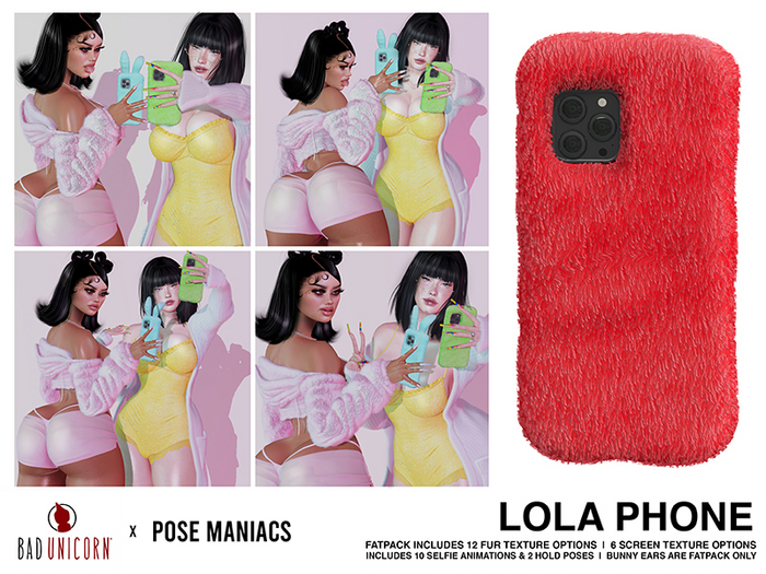 Bad Unicorn x Pose Maniacs - Lola Phone - Red