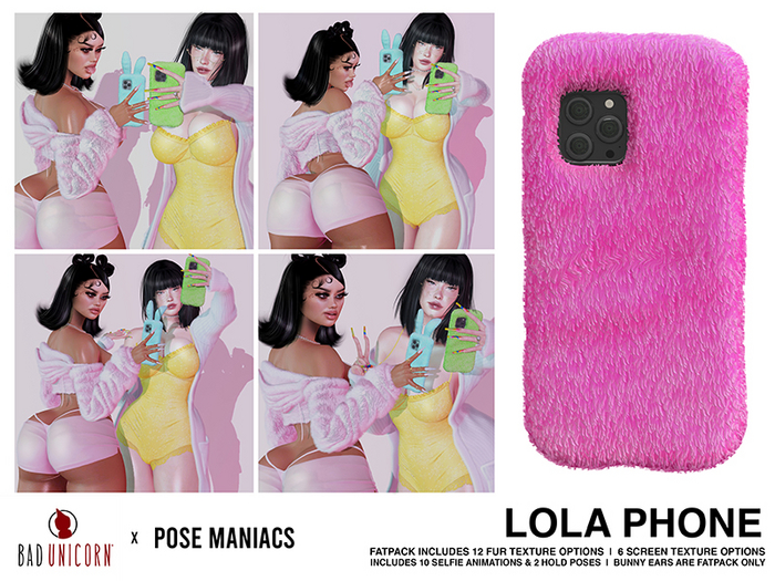 Bad Unicorn x Pose Maniacs - Lola Phone - Pink