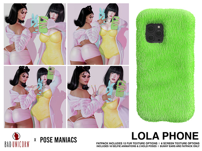 Bad Unicorn x Pose Maniacs - Lola Phone - Lime