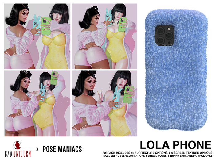Bad Unicorn x Pose Maniacs - Lola Phone - Blue