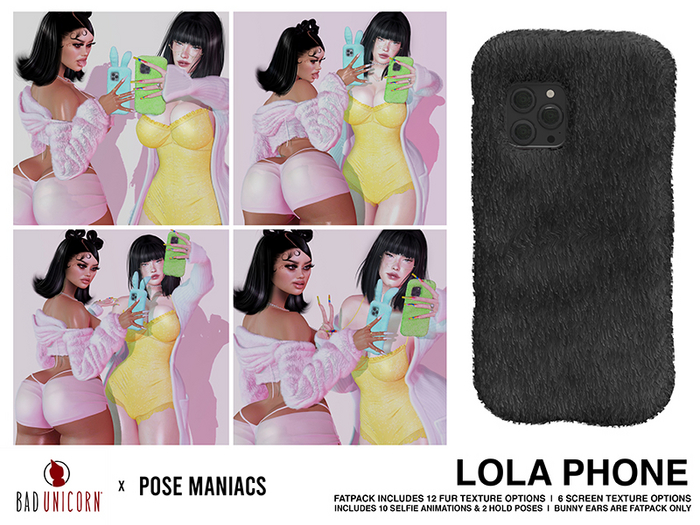 Bad Unicorn x Pose Maniacs - Lola Phone - Black
