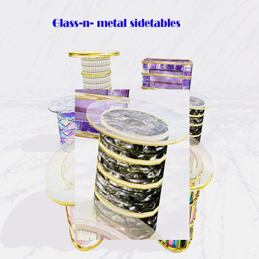 Pewter/Gold side table