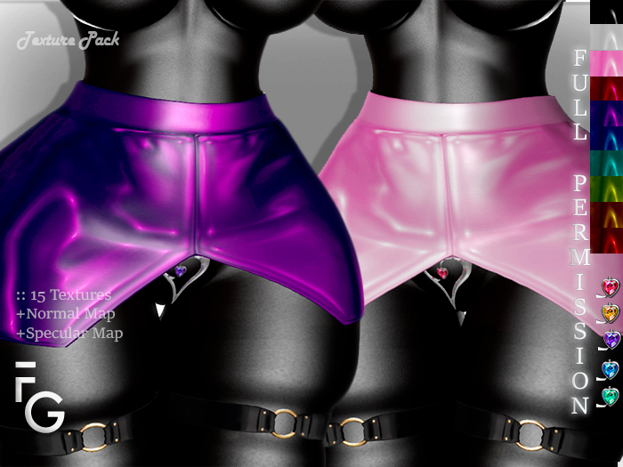.FRAGILE. 15 Textures Full Perm for SHINE SKIRT & PANTIES SEN