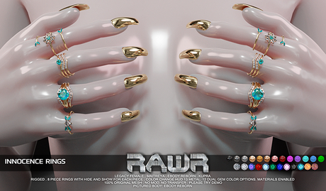 Second Life Marketplace - RAWR! Innocence Rings (add me)
