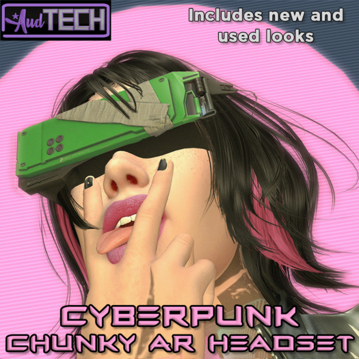 AudTech Cyberpunk Chunky AR Headset (green)
