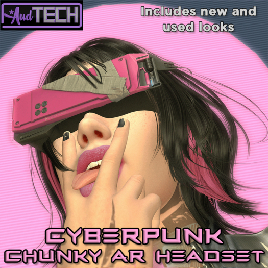 AudTech Cyberpunk Chunky AR Headset (pink)