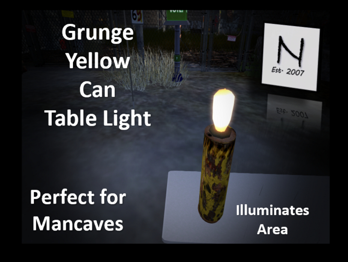 Table Lamp - Grunge Rust - Yellow