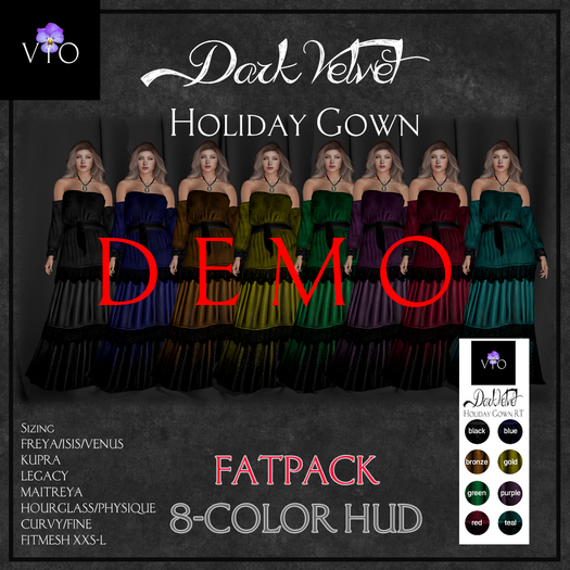 DEMO ViO Dark Velvet Holiday Gown V2 (Add Me)