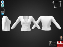 Dae Obj FBX For Female Long Sleeves Buttons Chest Top Maitreya, Slink, Belleza (Isis,Freya), Legacy