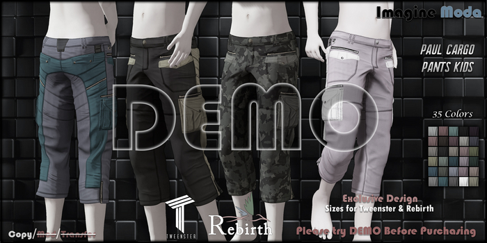 -Imagine- Paul Cargo Pants Kids -DEMO-