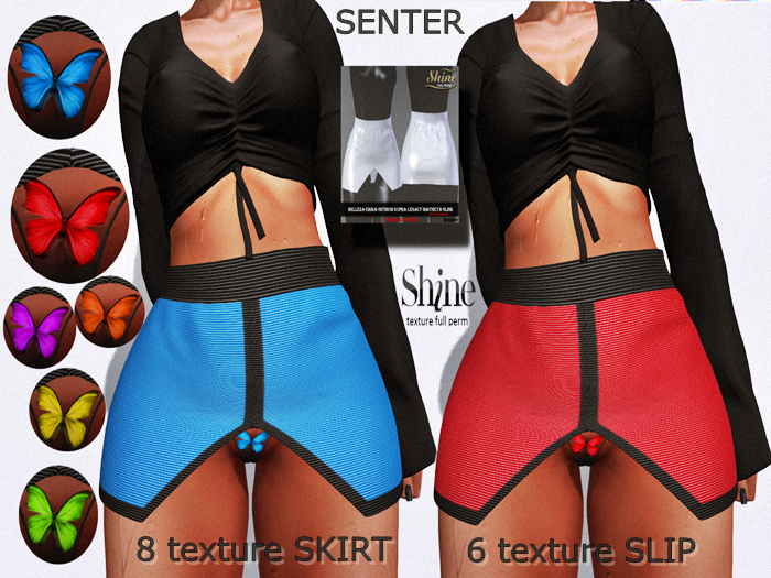 AJ [SHINE FULL PERM] SKIRT & PANTIES SENTER _TEXTURE FULL PERM