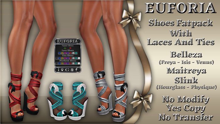 *EUFORIA* Shoes Fatpack With Laces And Ties