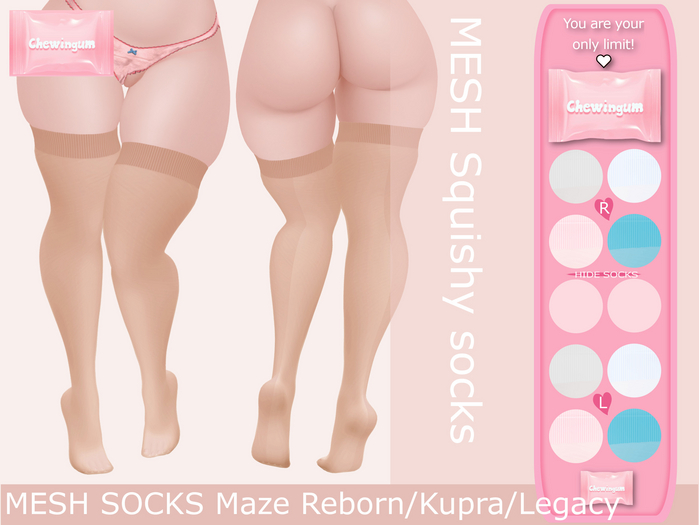 CHEWINGUM DELICATE Squishy socks Maze Reborn/Kupra/Legacy/Maitreya
