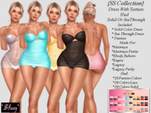*BSASSY* {SS COLLECTION} SOLID/SEE THROUGH HEART DRESS WITH HUD