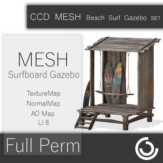 MESH Beach Surf Gazebo SET