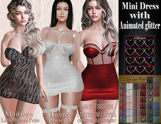PROMO 50%-Mini Dress with Animated glitter-MEGA PAC