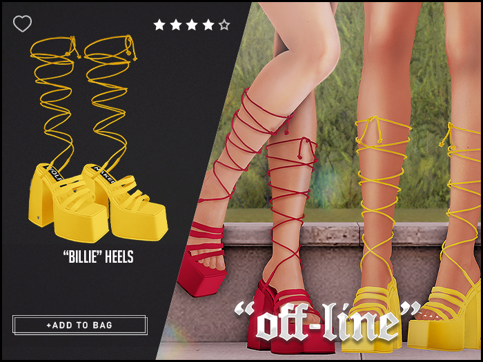 "Off-Line" x "Billie" Heels / Lemon