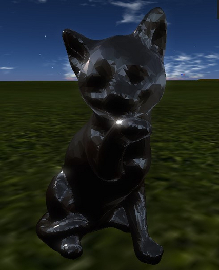 Onyx Cat Statue - Mesh only 3li! Full Perm!