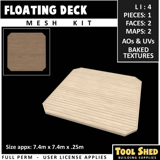 Tool Shed - Floating Deck Mesh Kit 