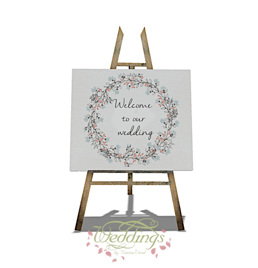'Welcome to our wedding' wedding easel