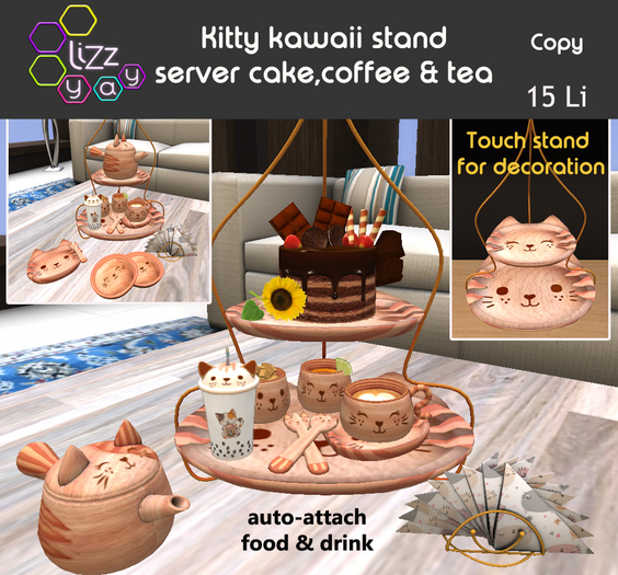  Kitty server cake tea & coffee 