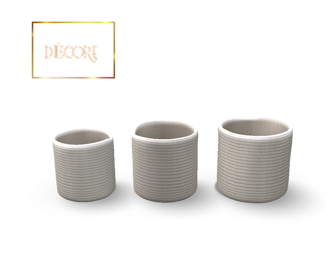 Decor'e - clothes basket set * BEIGE