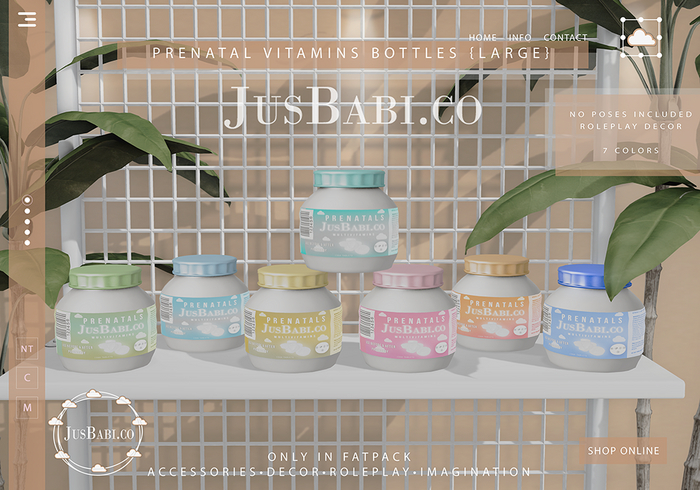 JBC. (L) Prenatals Vitamin Bottles Set A {Fatpack} :: {Add}
