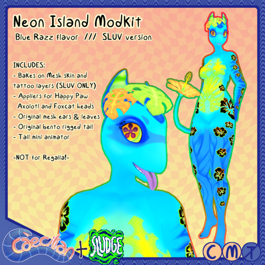 Caecilian - Neon Island SLUV [Blue Razz] (box)