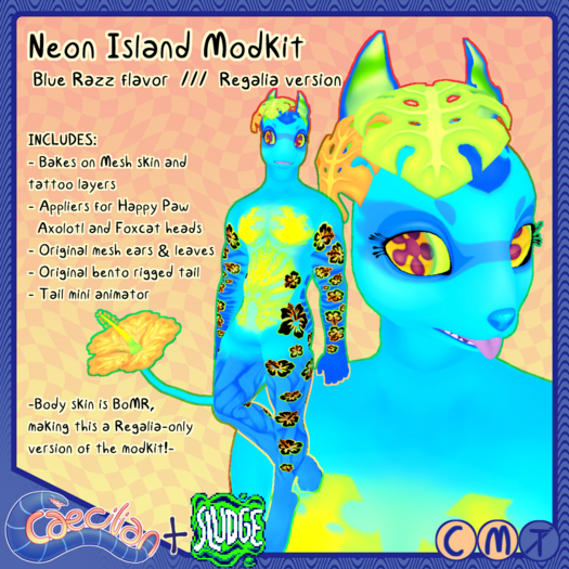 Caecilian - Neon Island BOMR [Blue Razz] (box)