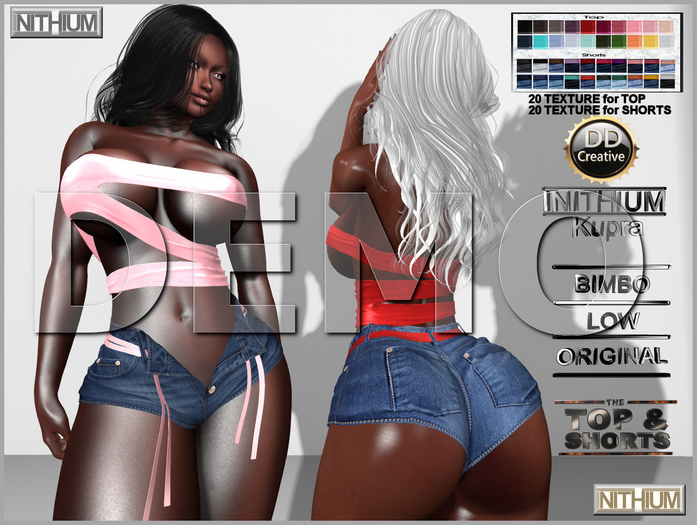 ☾ⅅⅅ☽ [INITHIUM] Kupra Top & Jeans Shorts [DEMO]